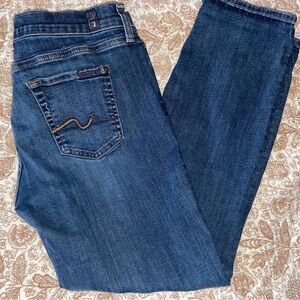 7 For All Mankind Women's 26 Josefina Skinny Boyfriend Blue Jeans
